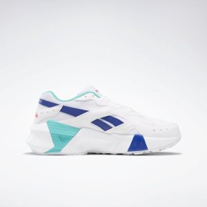 Adidasy Męskie Reebok Aztrek Double Białe/Turkusowe/Niebieskie PL 30NMUWJ